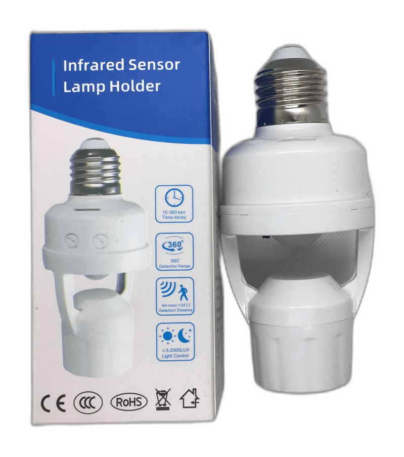 E27 PIR Infrared Sensor Lamp Holder (screw-in)
